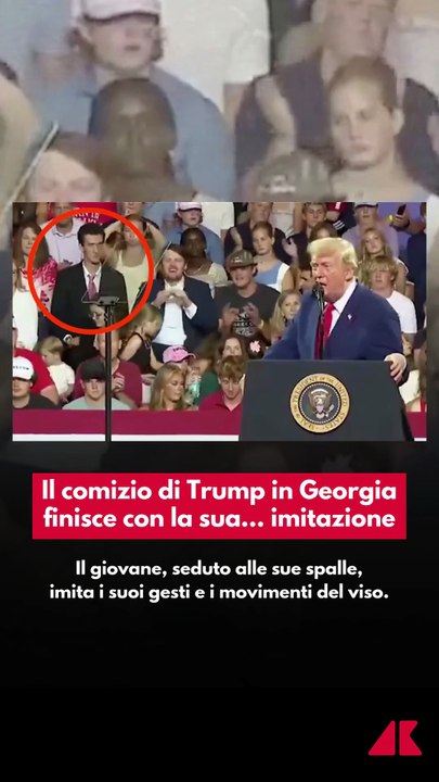 USA, l'uomo dietro Trump imita le sue mosse durante il comizio: il video è virale - Sbircia la Notizia Magazine