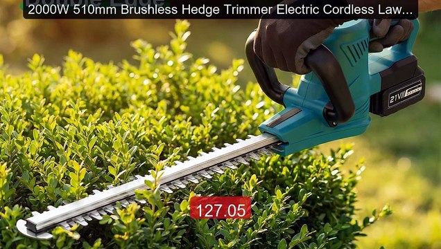 2000W 510mm Brushless Hedge Trimmer Electric Cordless Lawn Mower Ru... Top Rated 2026 | Buy Now!