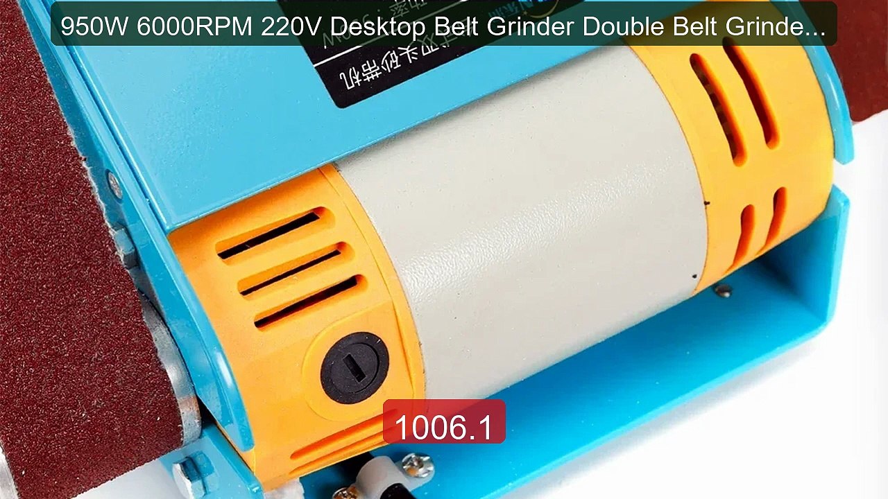 950W 6000RPM 220V Desktop Belt Grinder Double Belt Grinder Ele... -- Hot Deal 2026 | Limited Offer!