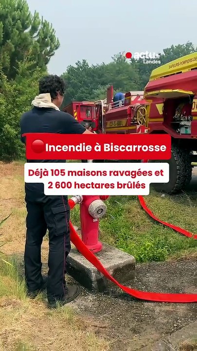 Feu de forêt à Biscarrosse : "C'est inédit" dans une "situation exceptionnelle et très lourde"