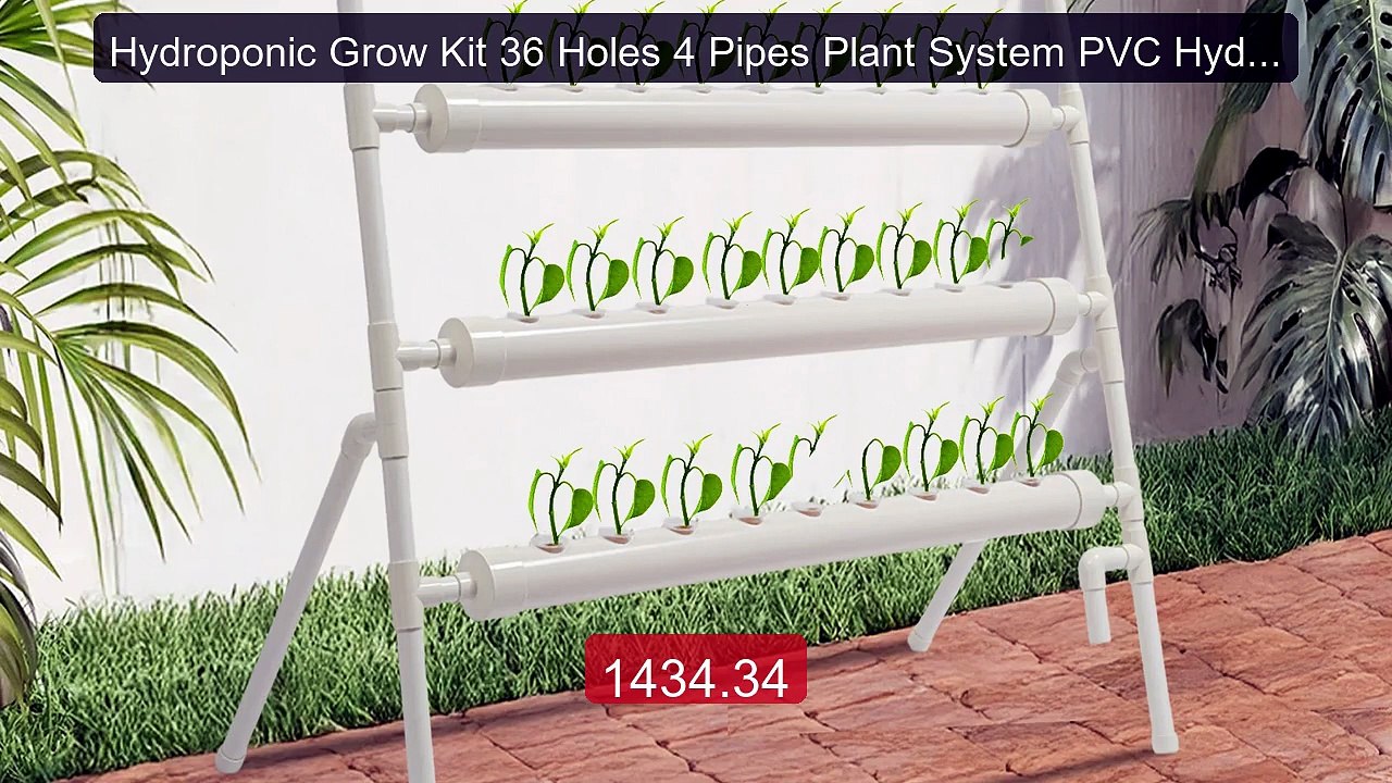 Hydroponic Grow Kit 36 Holes 4 Pipes Plant System PVC Hydropo... -- Amazing Value 2026 | Must Have!