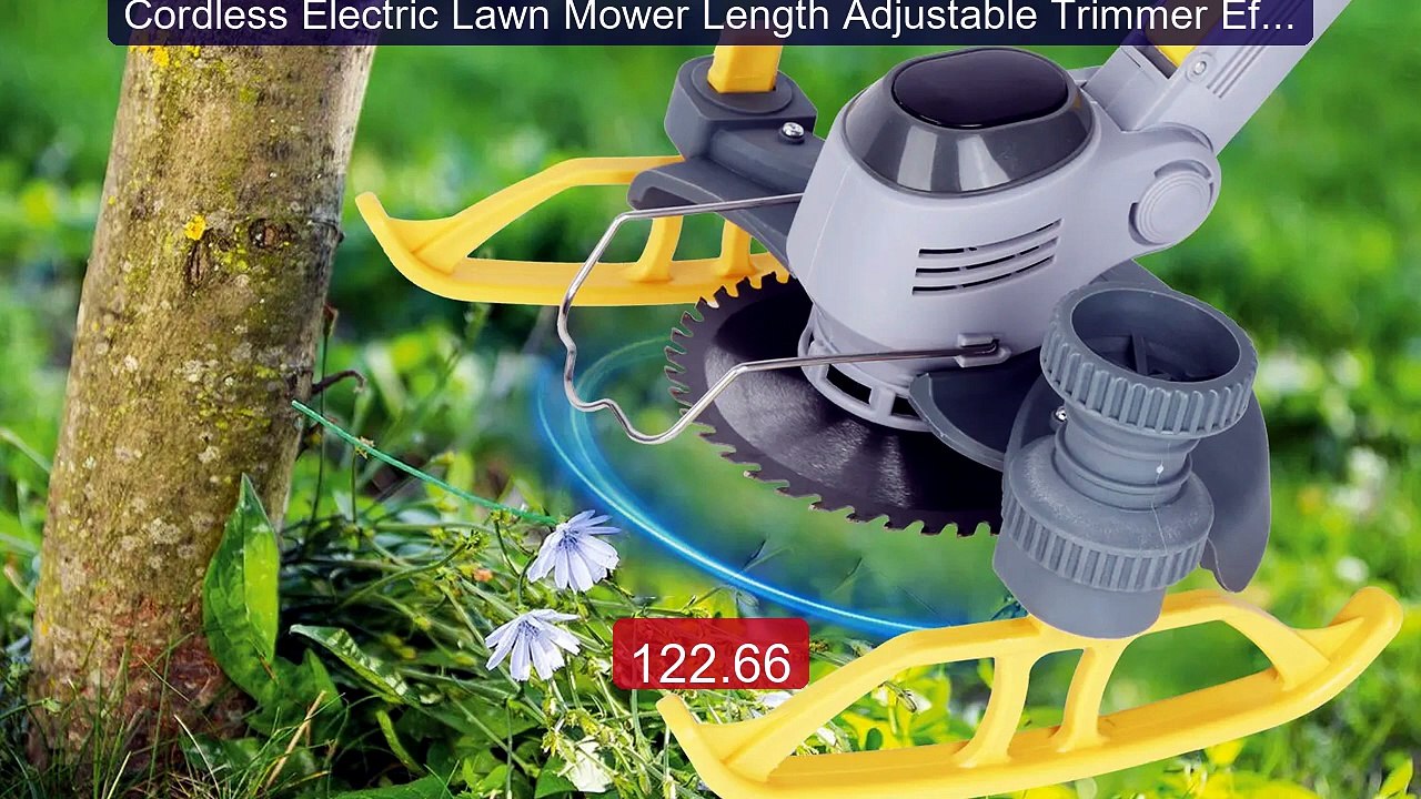 Cordless Electric Lawn Mower Length Adjustable Trimmer Effici... -- Amazing Value 2026 | Must Have!