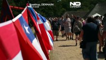 Бойцы в доспехах штурмуют датский замок Спёттруп на чемпионате мира IMCF