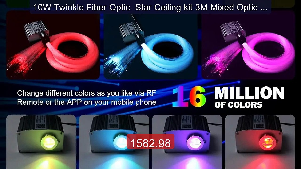 10W Twinkle Fiber Optic  Star Ceiling kit 3M Mixed Optic Fiber APP ... -- Top Rated 2026 | Buy Now!
