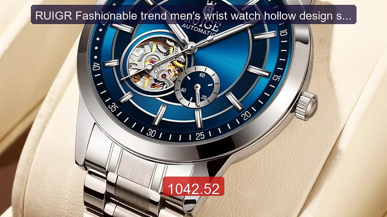 RUIGR Fashionable trend men's wrist watch hollow design stain... -- Amazing Value 2026 | Must Have!