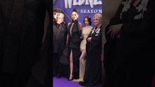 #jennaortega is giving gothic glamour with a high fashion twist at the #wednesdaynetflix premiere