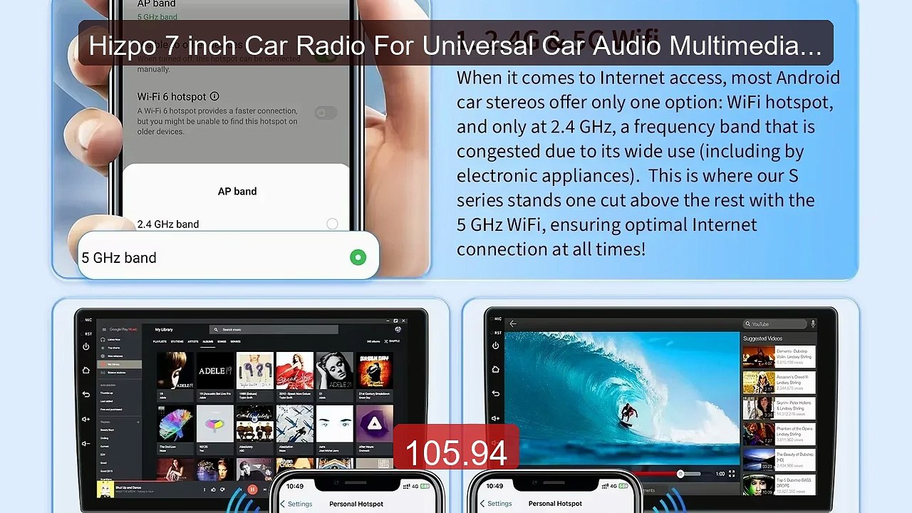 Hizpo 7 inch Car Radio For Universal Car Audio Multimedia Play... -- Best Buy 2026 | Great Quality!