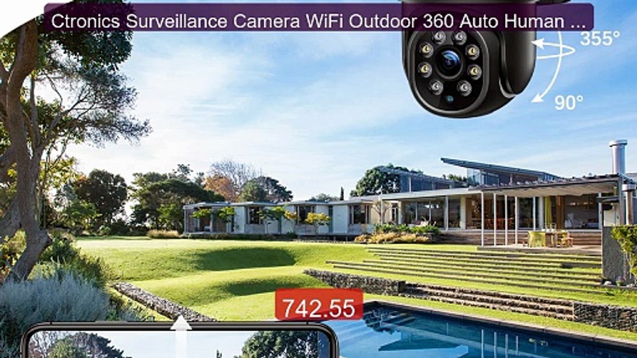 Ctronics Surveillance Camera WiFi Outdoor 360 Auto Human Tracking C... -- Top Rated 2026 | Buy Now!
