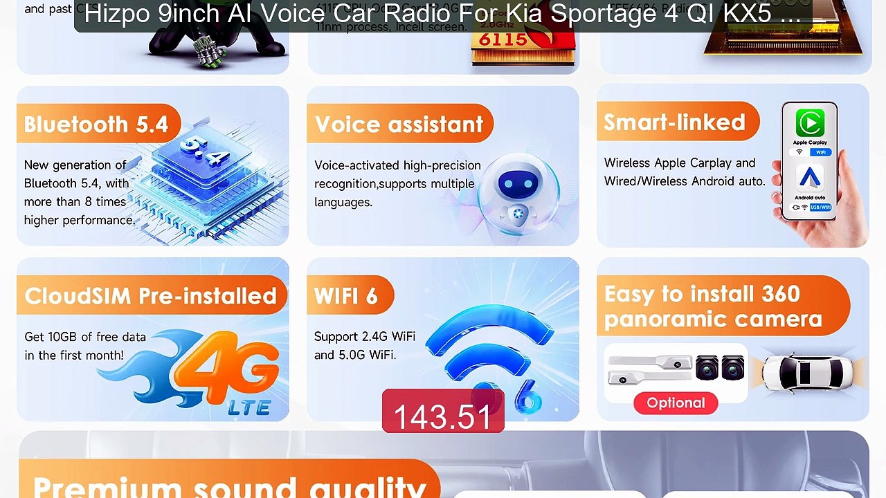 Hizpo 9inch AI Voice Car Radio For Kia Sportage 4 QI KX5 2018 - 20... -- Best Deal 2026 | Shop Now!