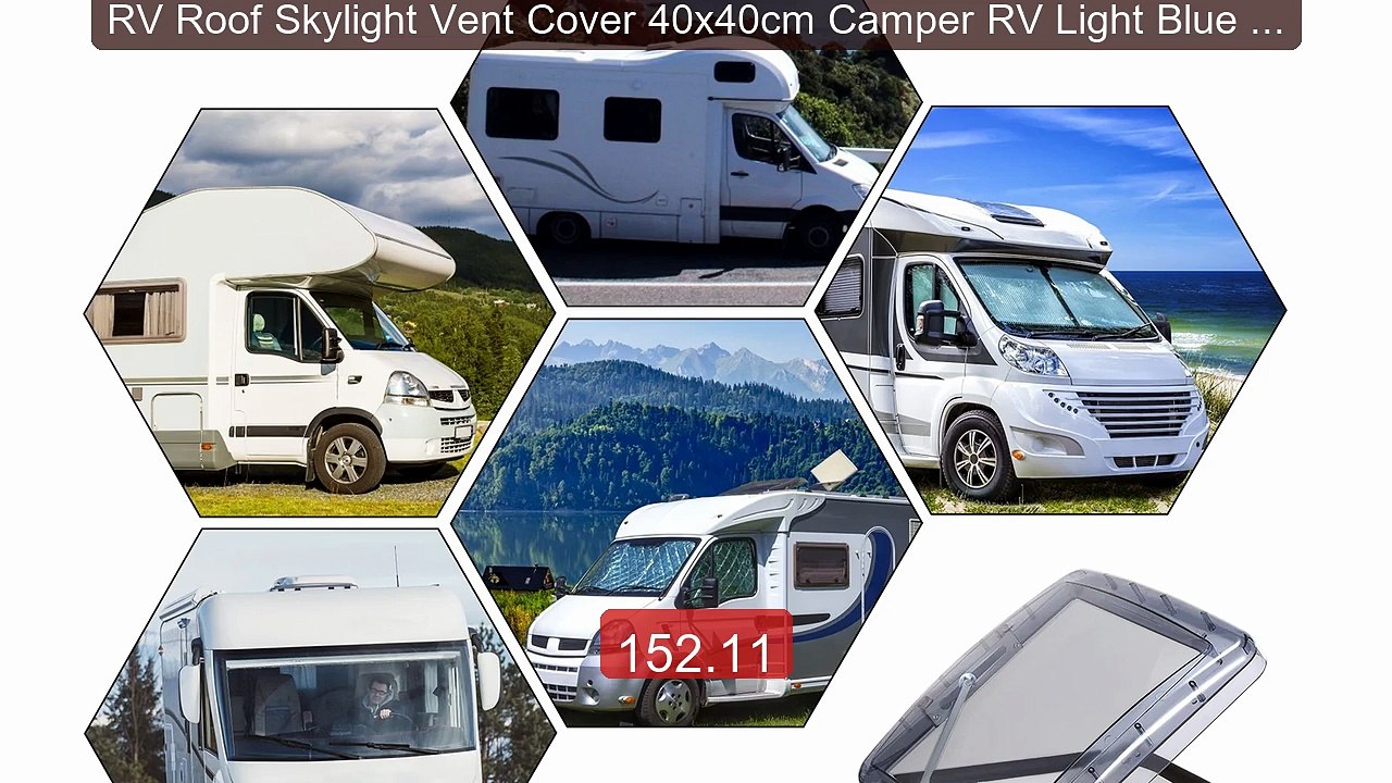RV Roof Skylight Vent Cover 40x40cm Camper RV Light Blue Ve... -- Top Pick 2026 | Unbeatable Price!