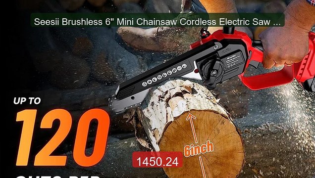 Seesii Brushless 6'' Mini Chainsaw Cordless Electric Saw Rech... Amazing Value 2026 | Must Have!