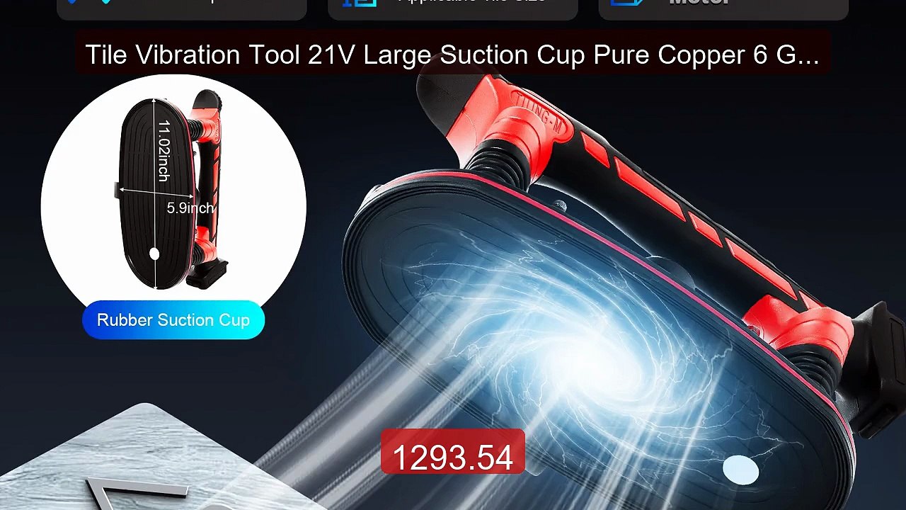 Tile Vibration Tool 21V Large Suction Cup Pure Copper 6 Gears ... -- Hot Deal 2026 | Limited Offer!