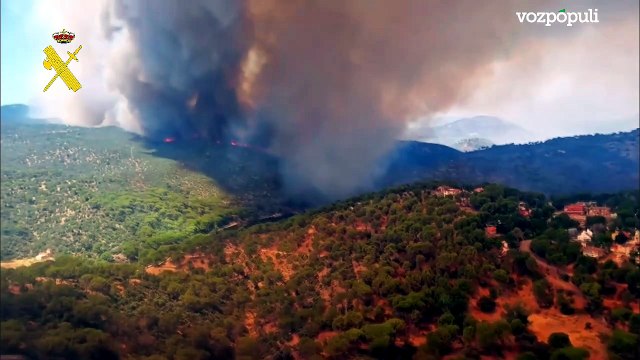Las impresionantes imágenes aéreas del incendio de Ávila