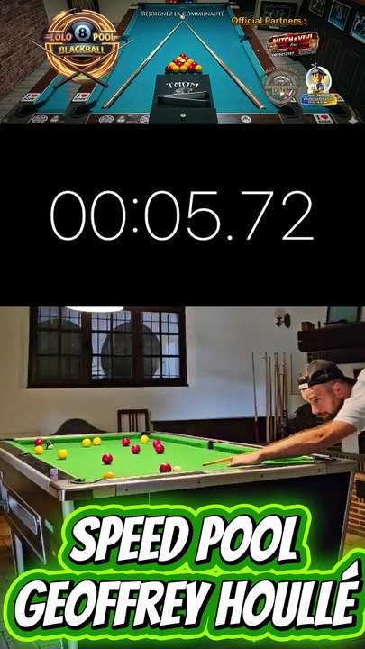 Speed pool Geoffrey Houllé #8pool #blackball #billard #ultimatepool #pourtoi #fyp #fluxshorts #reels