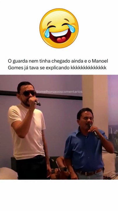 O guarda nem tinha chegado ainda e o Manoel Gomes já estava se explicando. 👮‍♂️👮‍♂️👮‍♂️👮‍♂️🚔🚔🚔🚔