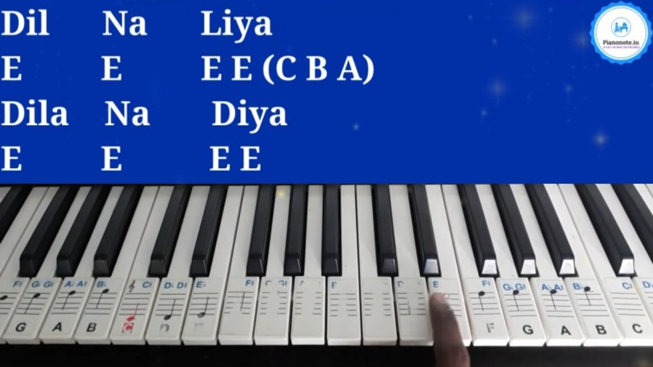 🎹 Dil Na Diya Piano Tutorial | Krrish Movie Song | Easy Piano Notes for Beginners
