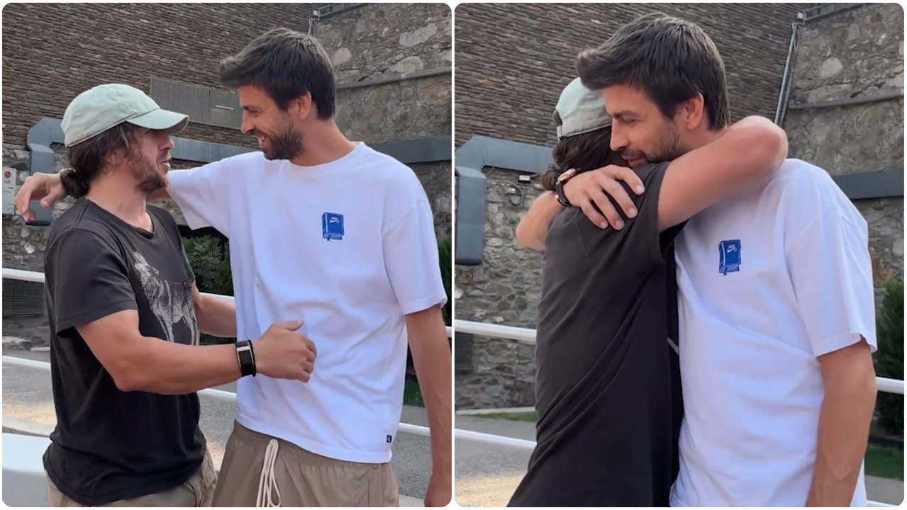 ¡La dupla se reencuentra! Piqué y Puyol en el Estadio Comunal