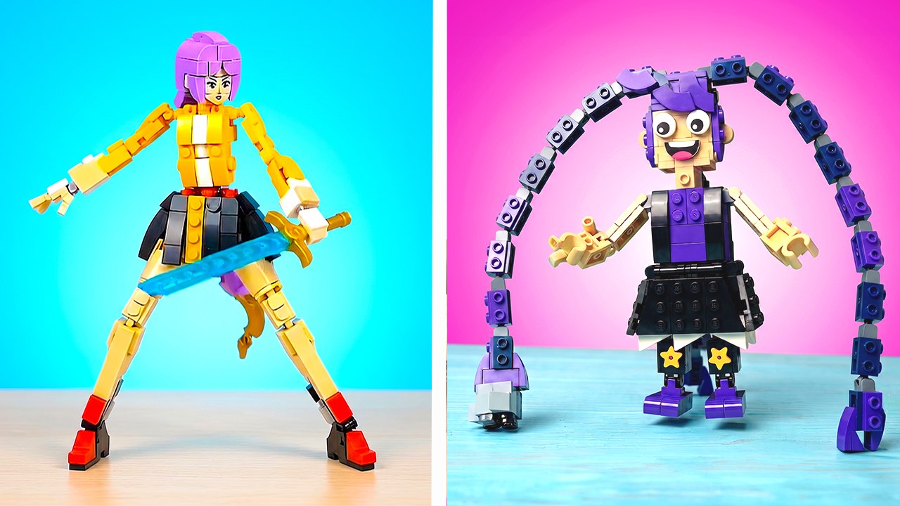 LEGO Duel: Lily Lovebraids vs Rumi Huntrix in Creative Showdown