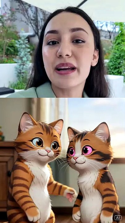 gato con ojos como corazones