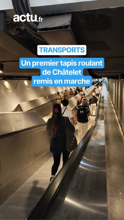Un tapis roulant de Châtelet remis en marche