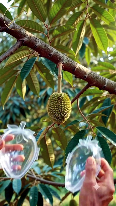 🌿 Amazing Strawberry-Shaped Durian Growing Time-Lapse in 4K #TimeLapse #FruitArt #Nature