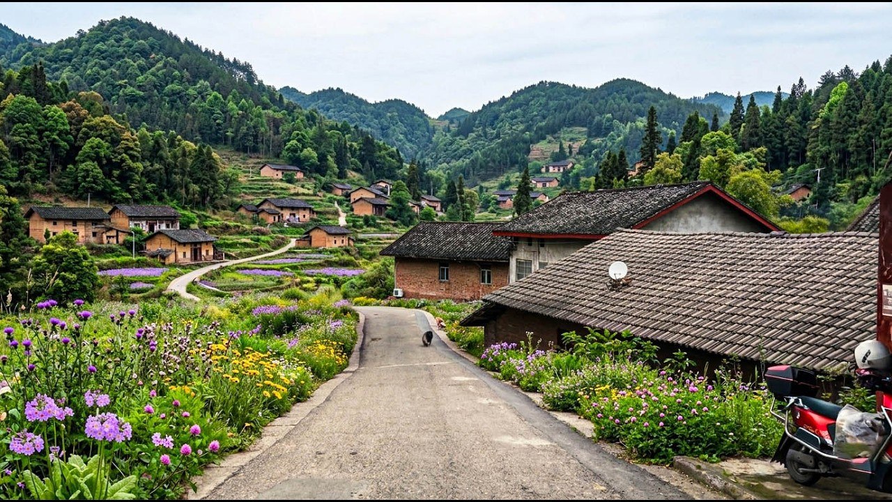 Hidden Gem of China's Scenic Route: Narrow Mountain Roads in Rural Sichuan 4K Drive