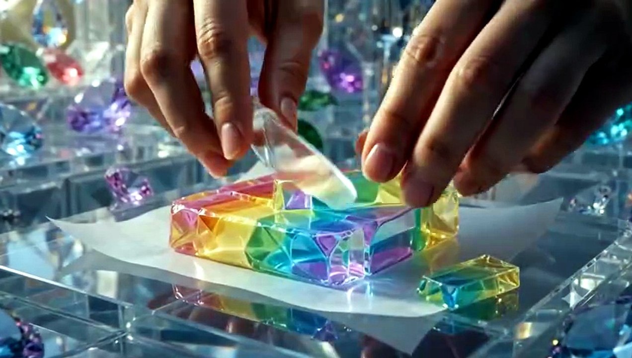 Rainbow Crystal Waffles 🧇💎 | Miniature Fantasy Crystal Cooking ASMR | Magical Glass Breakfast
