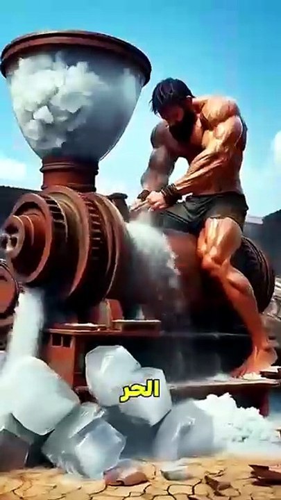 دب الراجل انقذه بصاروخ ثلج