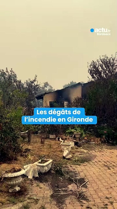 Les dégâts de l’incendie en Gironde