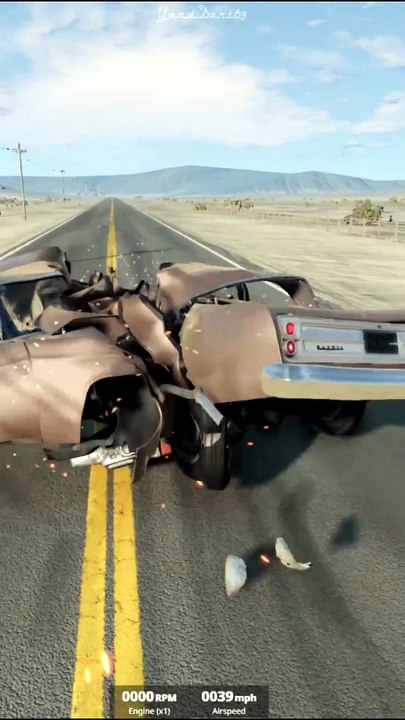 146 MPH Head-on Crash #beamng #beamngcrash