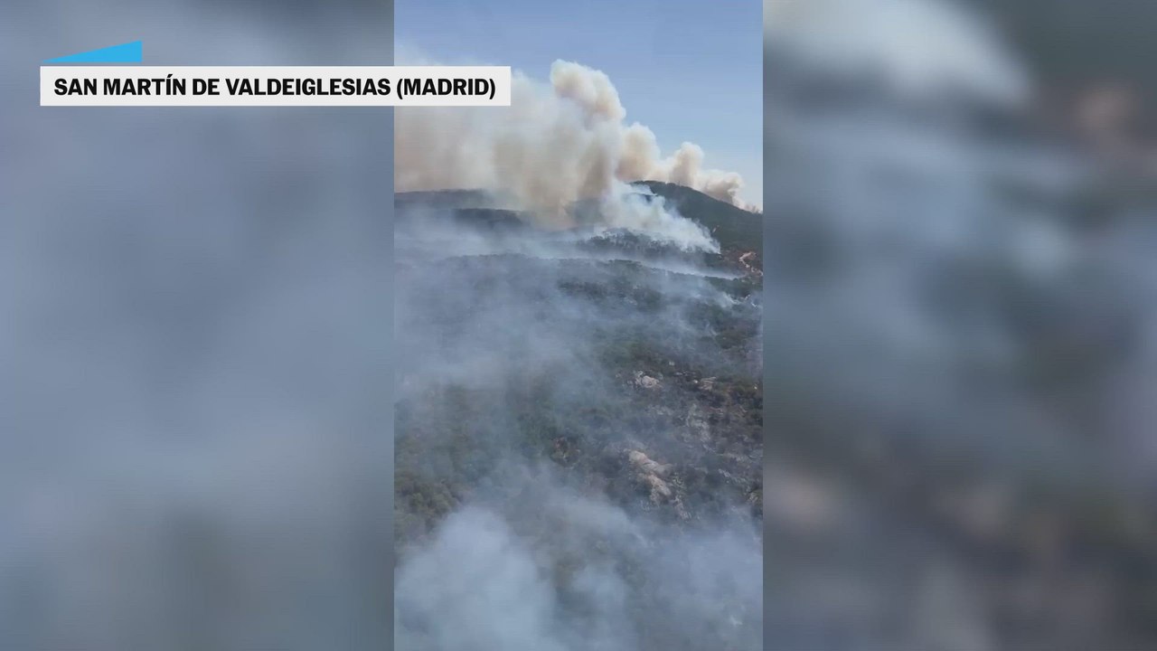 Las imágenes aéreas de los incendios de Madrid y Ávila