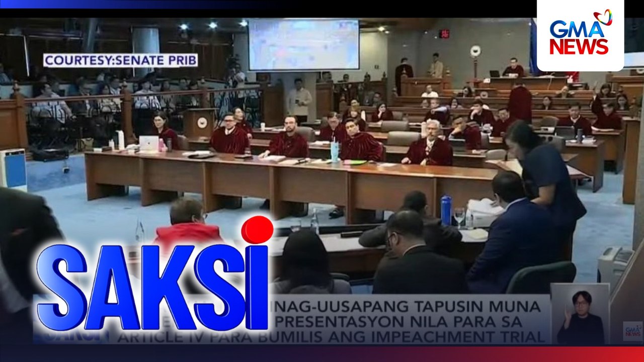 SP Gatchalian: pinag-uusapang tapusin muna ng depensa ang presentasyon nila para sa Article IV para bumilis ang impeachment trial | Saksi