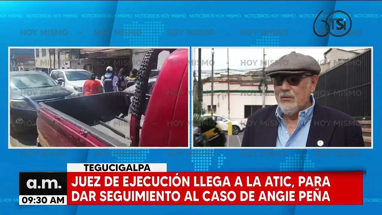 Juez de ejecución llega a la ATIC, para dar seguimiento al caso de Angie Peña.