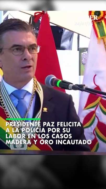 Presidente Paz felicita  a la Policía por su  labor en los casos madera y oro incautado
