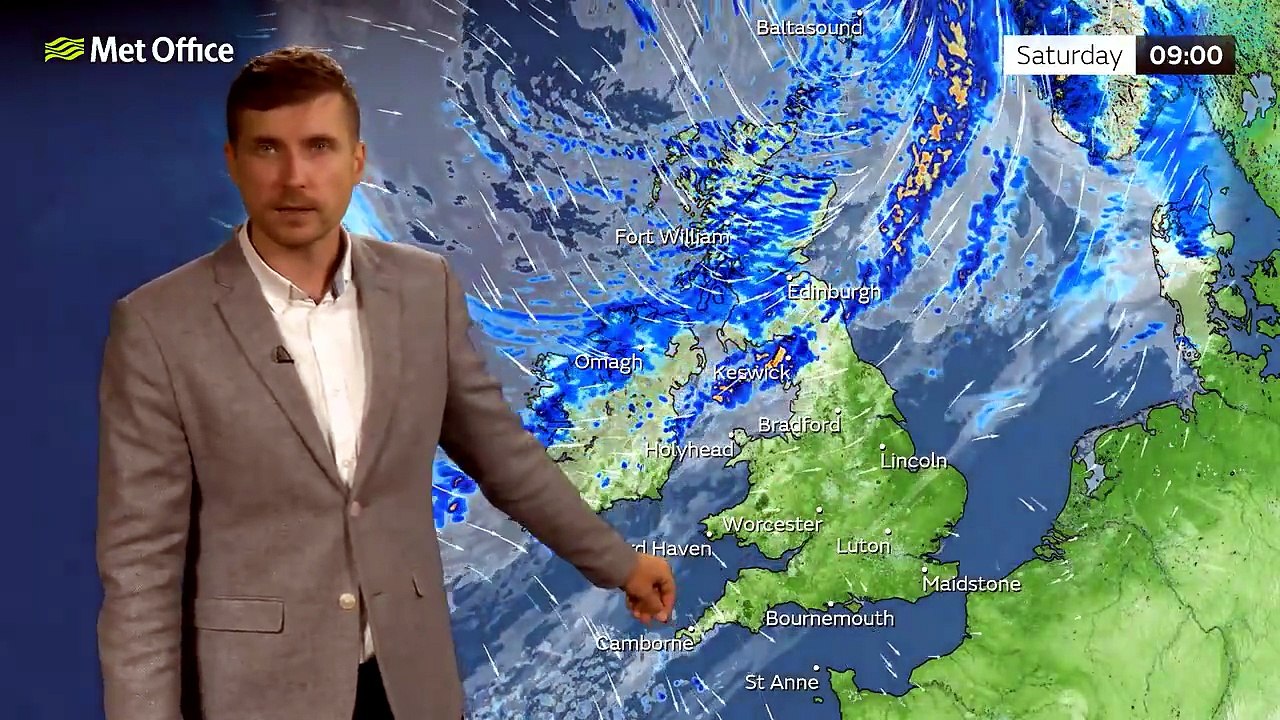 Met Office Friday Evening Weather Forecast 24/07/2026