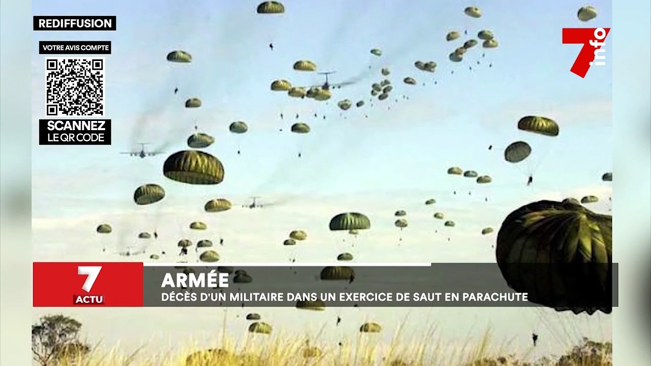 Armée : décès d'un militaire dans un exercice de saut en parachute
