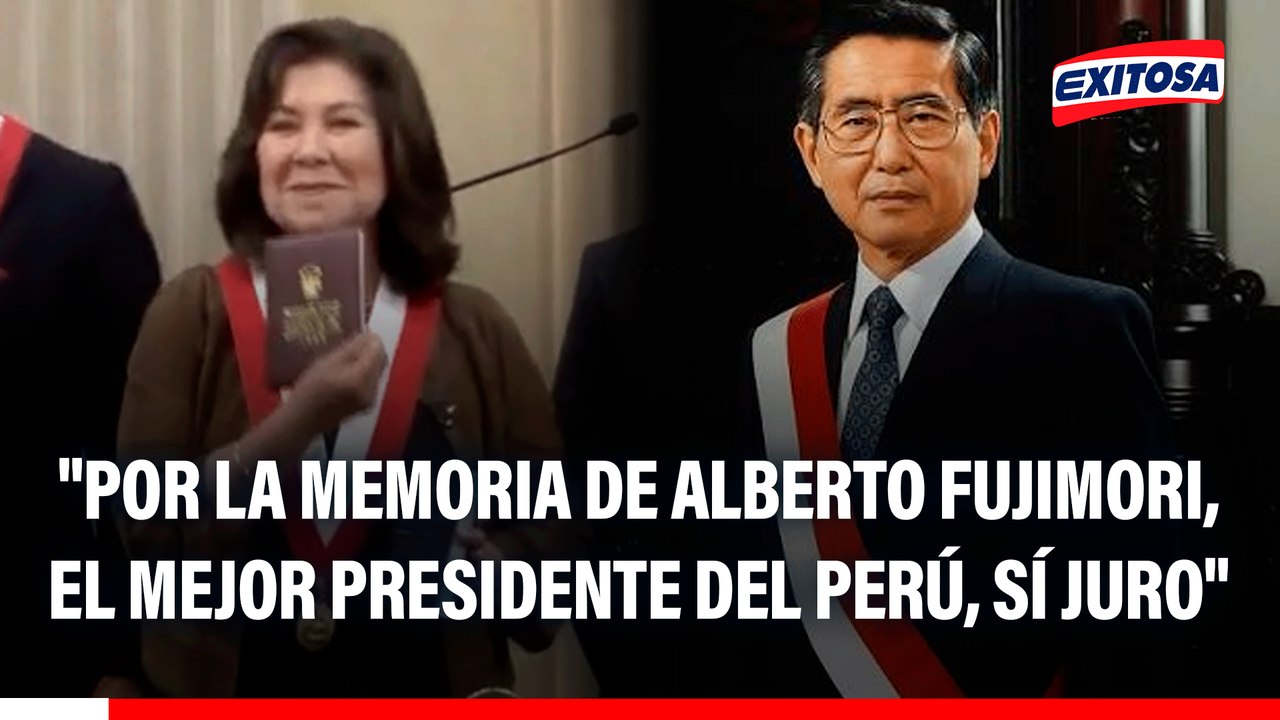 Martha Chávez jura como senadora y recuerda a Alberto Fujimori como "el mejor presidente" en su juramento