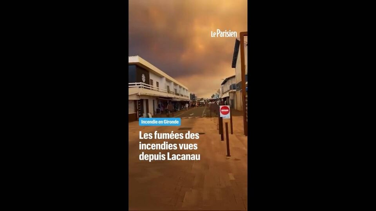 Incendies en Gironde : les fumées vues depuis Lacanau