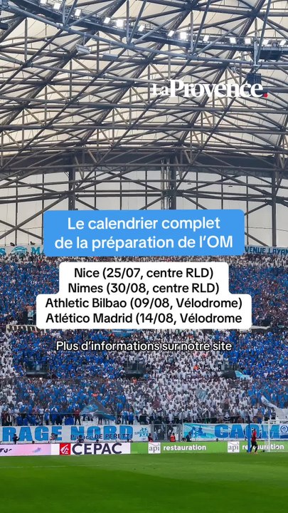 Le calendrier complet de la préparation de l’OM