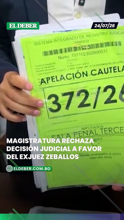 Magistratura rechaza decisión judicial a favor del exjuez Zeballos