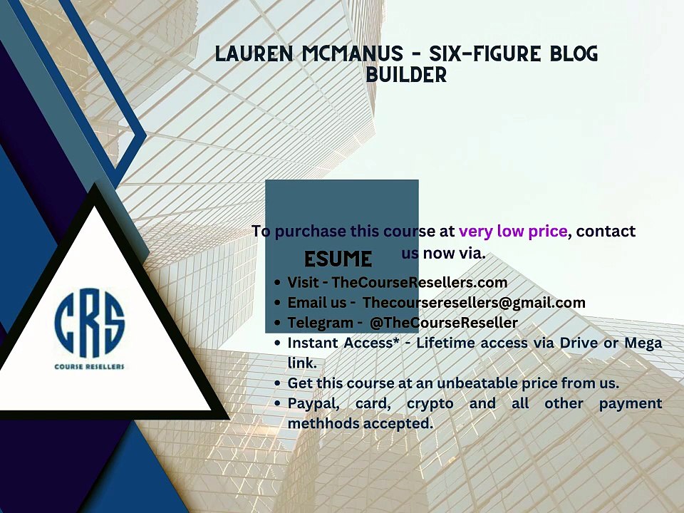Thecoursereseller.com - Lauren McManus – Six-Figure Blog Builder