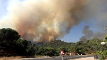 Desalojan dos urbanizaciones por el incendio forestal en Cerro Muriano (Córdoba).