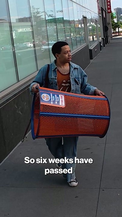 Five lucky winners take home Knicks-themed trash bins