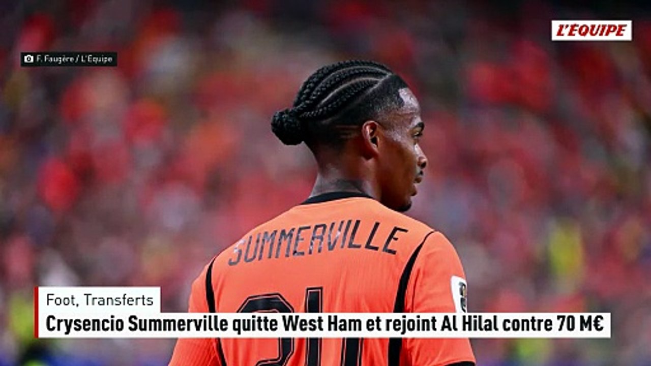Crysencio Summerville quitte West Ham et rejoint Al Hilal contre 70 M€ - Foot - Transferts