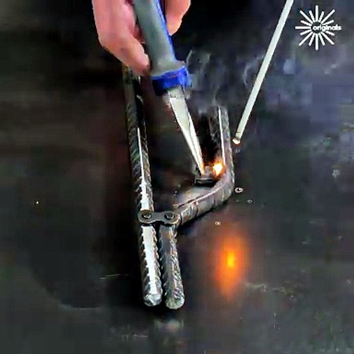 Turning rebar into a handy tool! 🛠️