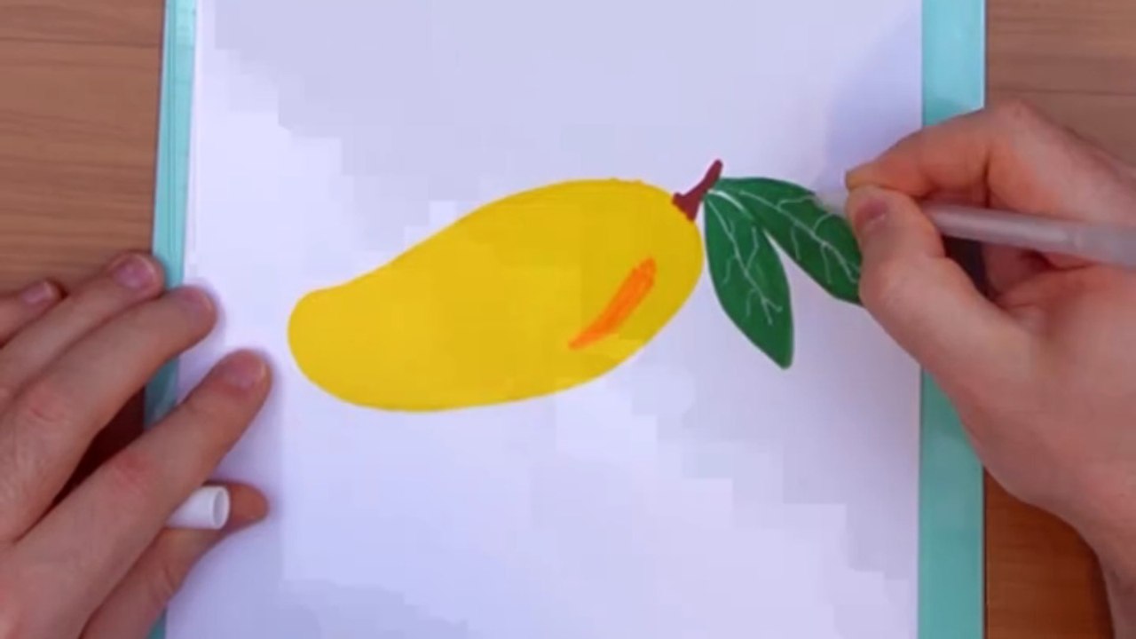 How to draw easy - Ep. 013  fruits mango