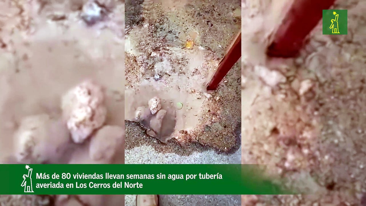 Más de 80 viviendas llevan semanas sin agua por tubería averiada en Los Cerros del Norte