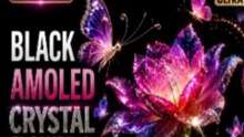Black AMOLED Crystal Flower Butterfly 30Min | 4K Ultra UHD Nature Sounds for Sleep, Relaxation & Meditation