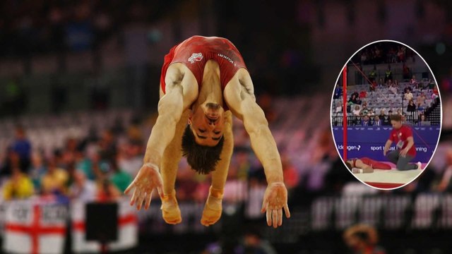 Tense Moment: Gabriel Langton Falls During Men's Team Final