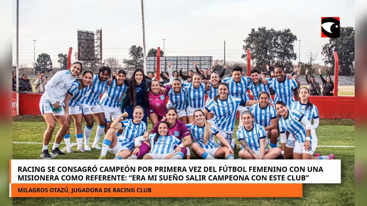Milagros Otazú se consagró campeona del fútbol femenino con Racing